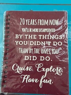Maroon Inspirational Spiral Notebook - Unbranded